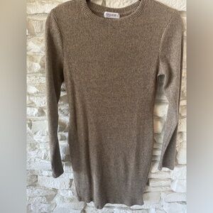 Popular 21 Ribbed Knit Long-Sleeve Sweater Dress